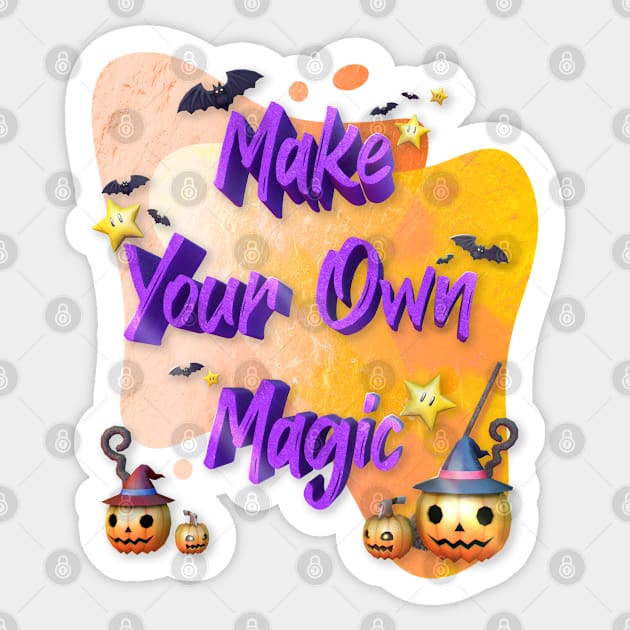 Halloween Funny make your own magic Sticker by Nakano_boy